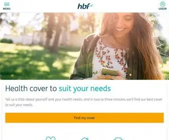 HBF.com.au(Not-for-profit health insurance) Screenshot