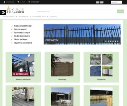 Hbgarden.be(Tuinafsluitingen en meer) Screenshot