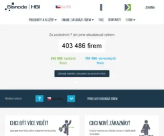 Hbi.cz(B2B databáze firem) Screenshot