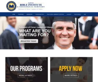 Hbits.org(Houston Baptist Institute and Theological Seminary) Screenshot