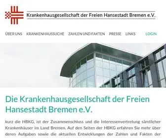 HBKG.de(Krankenhausgesellschaft der Freien Hansestadt Bremen e.V) Screenshot