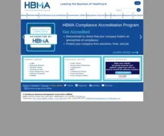 Hbma.org(Healthcare Business Management Association for 1st and 3rd Party Billers) Screenshot