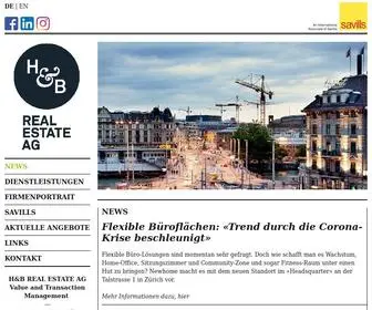 Hbre.ch(H&B Real Estate AG) Screenshot