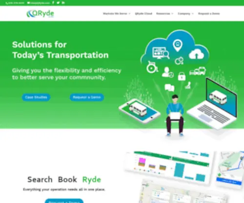HBssonline.com(QRyde Comprehensive Shared Ride Mobility Technology Platform) Screenshot