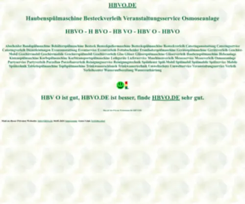 Hbvo.de(Haubenspülmaschine) Screenshot