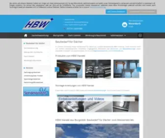 HBW-Handel.de(Baubedarf für Dächer) Screenshot