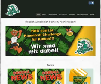 HC-Aschersleben.de(Homepage des Handball) Screenshot