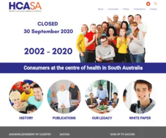 Hcasa.asn.au(Health Consumers Alliance of South Australia) Screenshot