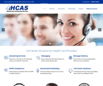 Hcasinc.com(Health Care Answering Services) Screenshot