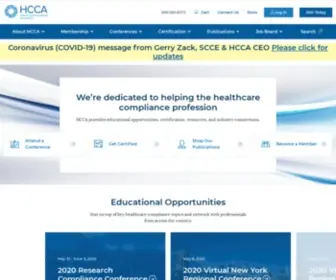 Hcca-Info.org(Health Care Compliance Association) Screenshot