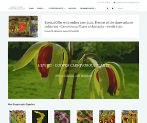 Hccarnivorousplants.co.uk(Nigel Hewitt Cooper) Screenshot