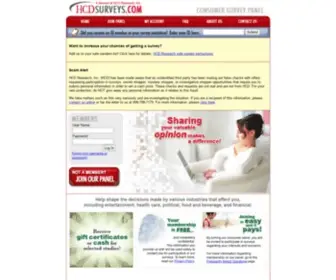 HCDsurveys.com(HCDSurveys Consumer Research Panel) Screenshot
