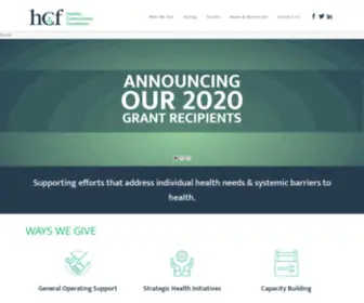 HCFDN.org(Healthy Communities Foundation) Screenshot