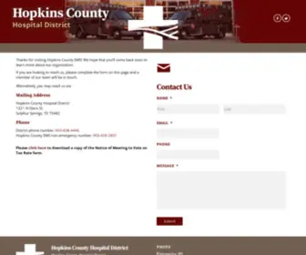 HChdems.com(Hopkins County Hospital District) Screenshot