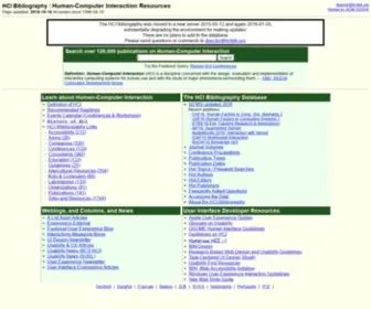 Hcibib.org(The HCI Bibliography (HCIBIB)) Screenshot