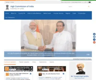 Hcicolombo.org(High Commission of India) Screenshot