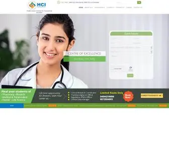 Hci.net.in(Health Careers Institute) Screenshot