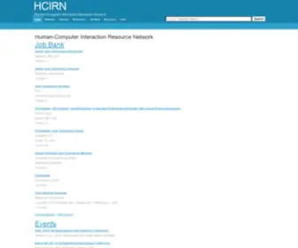 Hcirn.com(Human-Computer Interaction Resource Network) Screenshot
