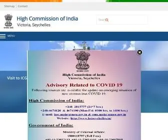 Hciseychelles.gov.in(High Commission of India) Screenshot