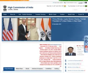 Hcizambia.gov.in(High Commission of India) Screenshot