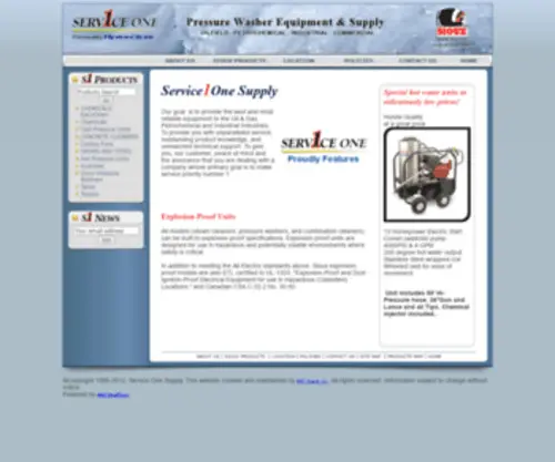 Hclean.com(Pressure Washer Equipment and Supply) Screenshot