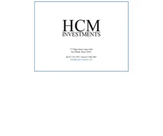 Hcminvestments.com(HCM Investments) Screenshot