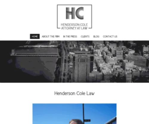 Hcolelaw.com(Henderson Cole Law) Screenshot