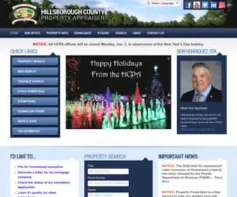 Hcpafl.org(Hillsborough County Property Appraiser) Screenshot