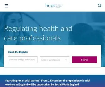 HCPC-UK.org(We are a regulator of health and care professions in the UK. Our role) Screenshot