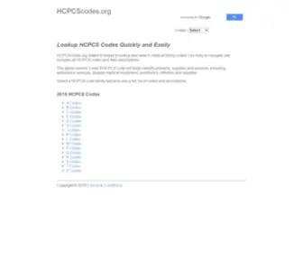 HCPCscodes.org(HCPCS Codes) Screenshot