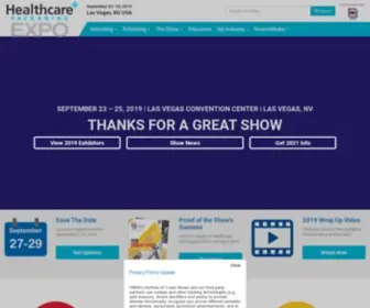 Hcpelasvegas.com(Healthcare Packaging EXPO) Screenshot