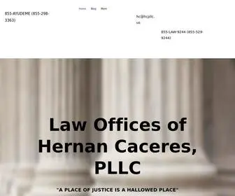 HCPLLC.us(Law Offices of Hernan Caceres) Screenshot