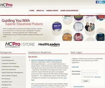 HCpro.com(Providing Information to the Healthcare Compliance) Screenshot