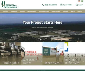 Hcued.com(Huntington County United Economic Development Corporation) Screenshot
