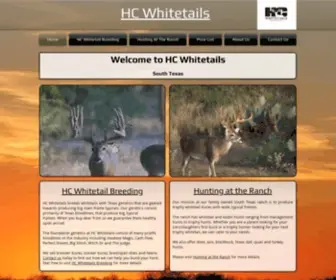 HCwhitetails.com(Trophy Whitetail buck hunts South Texas) Screenshot