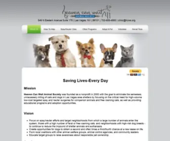 HCWS.org(Heaven Can Wait Animal Society) Screenshot