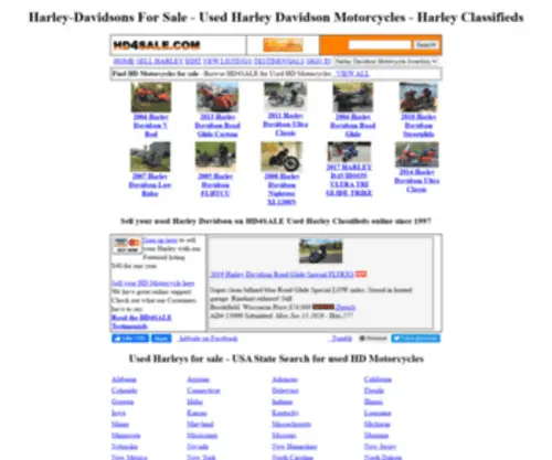 HD4Sale.com(Harley Davidson Motorcycles For Sale) Screenshot