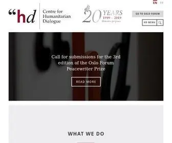 Hdcentre.org(The Centre for Humanitarian Dialogue (HD)) Screenshot