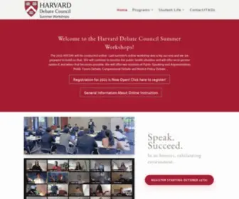 HDCSW.org(Harvard Debate Council Summer Workshops) Screenshot