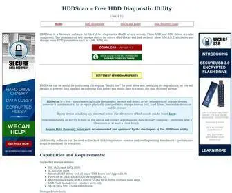 HDDscan.com(FREE HDD and SSD Test Diagnostics Software with RAID and USB Flash support) Screenshot