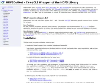 HDF5.net(HDF5DotNet Home) Screenshot