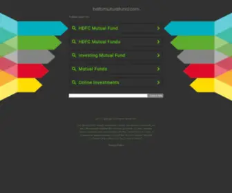 HDFcmutualfund.com(HDFcmutualfund) Screenshot