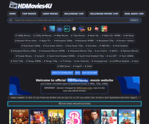 Hdmovies4U.dad(Download All BollyWood & HollyWood Movies) Screenshot