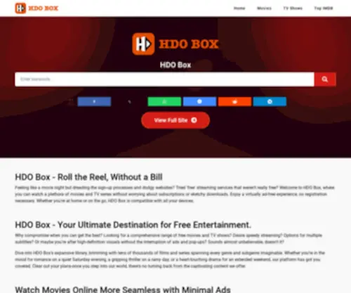 Hdobox.se(Watch free HD Movies and TV shows online. HDO Box) Screenshot