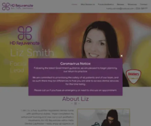Hdrejuvenate.co.uk(Liz Smith Facial Aesthetics) Screenshot