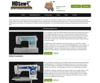 Hdsew.com(Heavy Duty and Industrial Sewing Machines) Screenshot