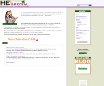 HE-Special.org.uk(Home Educating children with special educational needs) Screenshot