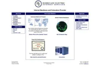 HE.com(Hurricane Electric Internet Services) Screenshot