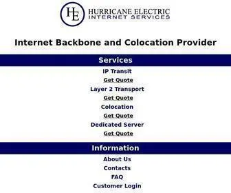 HE.net(Hurricane Electric Internet Services) Screenshot