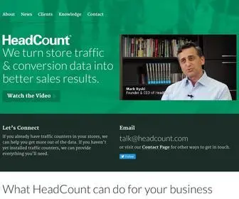 Headcount.com(We turn store traffic & conversion data into better sales results) Screenshot